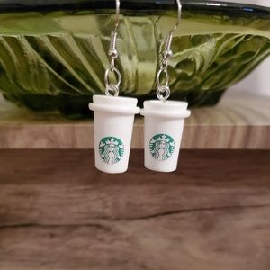 Starbucks Coffee Cup with Lid Earrings. NWOT